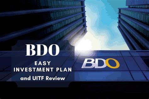 Guide to BDO Easy Investment Plan and UITF .